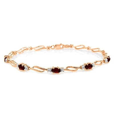 14K Rose Gold Tennis Bracelet with Garnets and Nigeria Ubuy