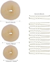 Thboxes Blonde Nylon Hair Doughnut Bun Maker Set 6 Sizes w 20 U Pins for Women view 3