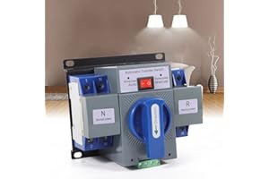 VPABES 63A 2P Dual Power Automatic Transfer Switch, AC 110V Mini Generator Changeover Switch, Multiple Protection Functions for Elevators Monitoring