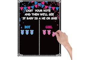 MISS FANTASY Gender Reveal Decorations - 54 Voting Gender Reveal Games Gender Reveal Ideas Boy or Girl Games Party Supplies for Gender Reveal Voting Use Gender Reveal Decor