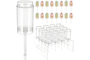 Push Up Cake Pop Containers | Dessert Cup Tubes | Push Up Containers with Stand & Lid | for Dining Room Wedding Birthday Part