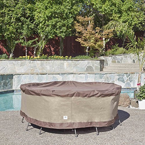 Duck Covers Ultimate Round Patio Table with Chairs Cover, 76-Inch