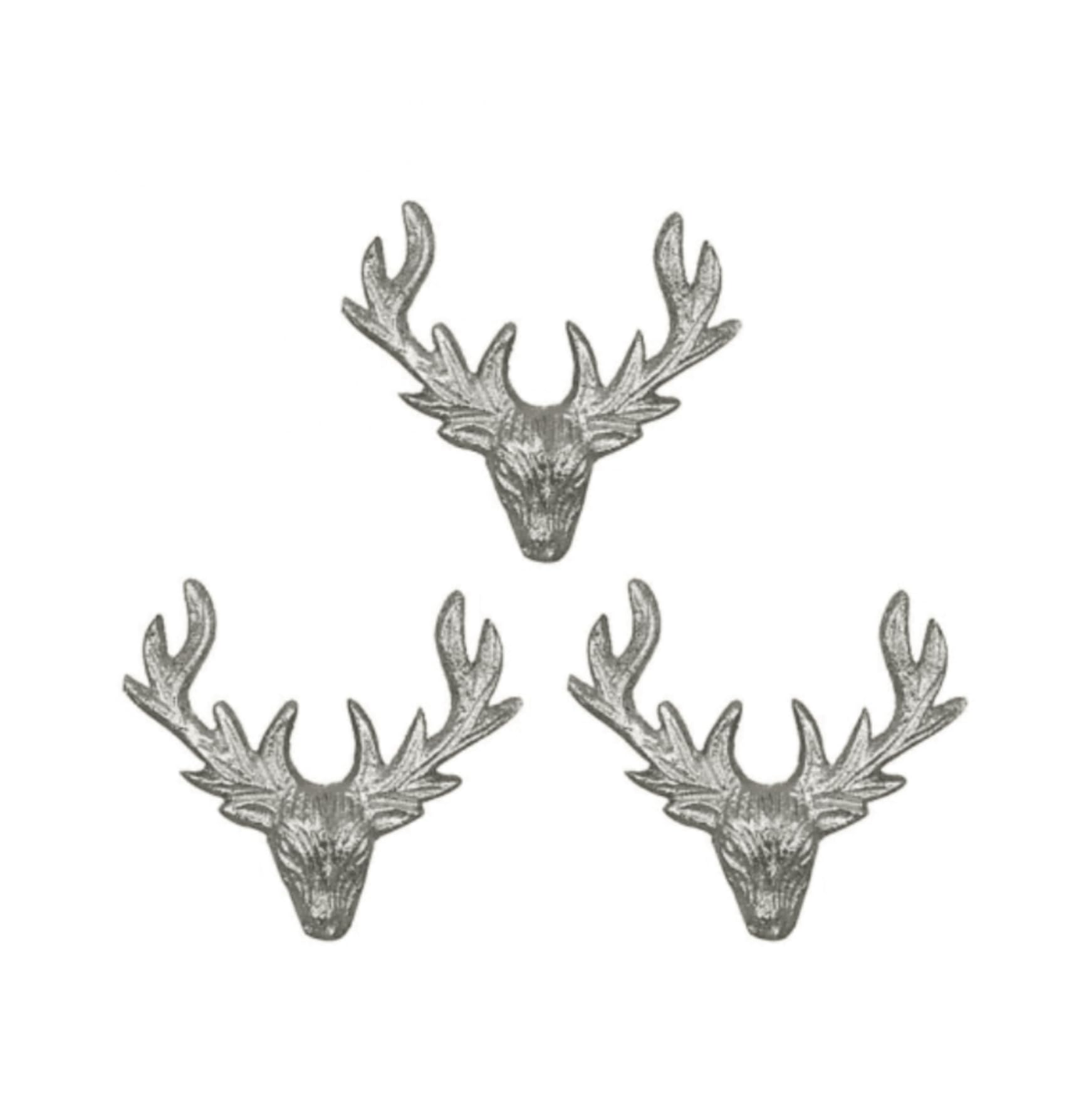 Stag Head Candle Pins - Set of 3