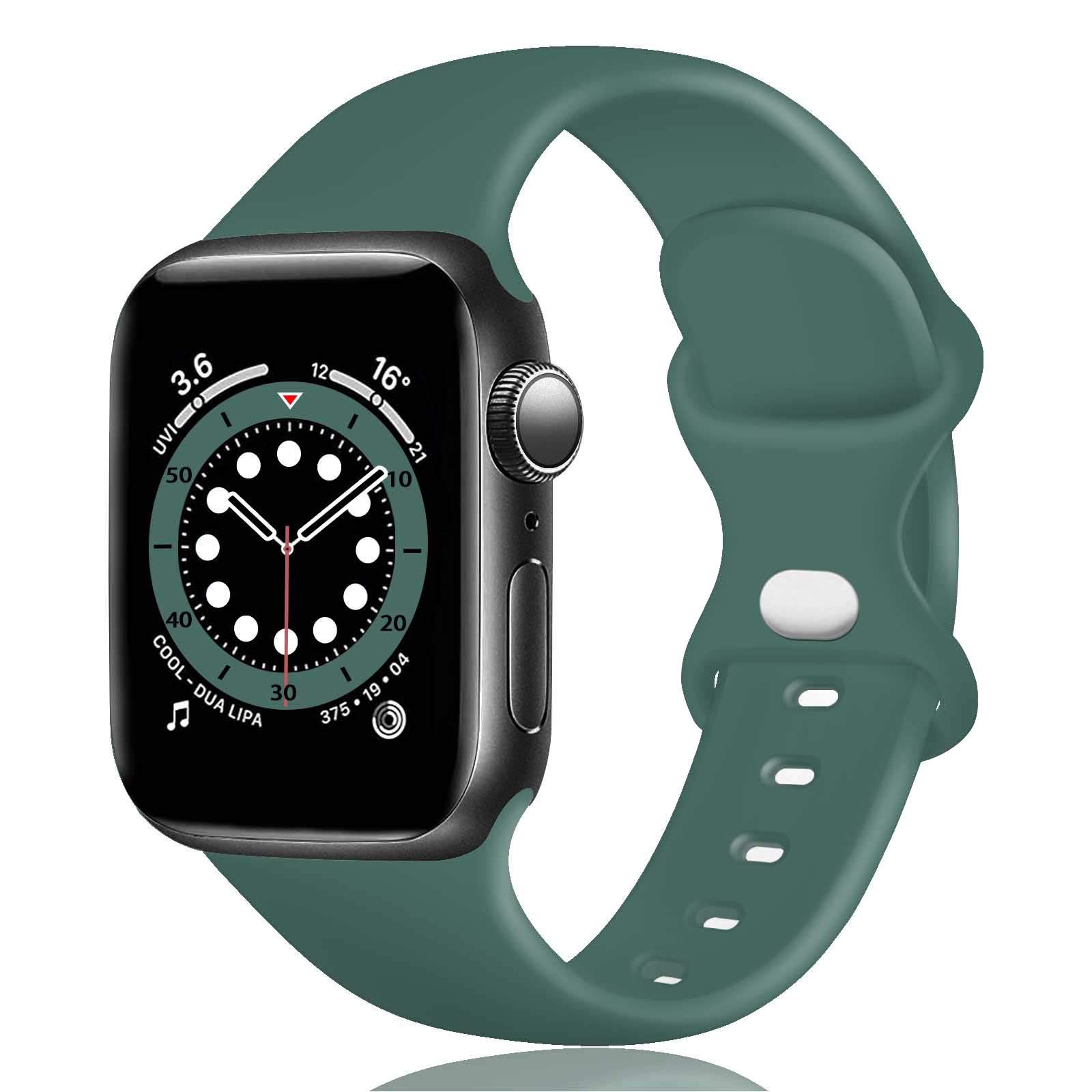 TopPerfekt Silicone Strap Compatible with Apple Watch Strap 44mm 45mm 46mm 49mm, Series 3/2/1 42mm, Silicone Replacement Watch Band Straps for iWatch Series 11 10 9 8 7 6 5 4 3 2 1 SE