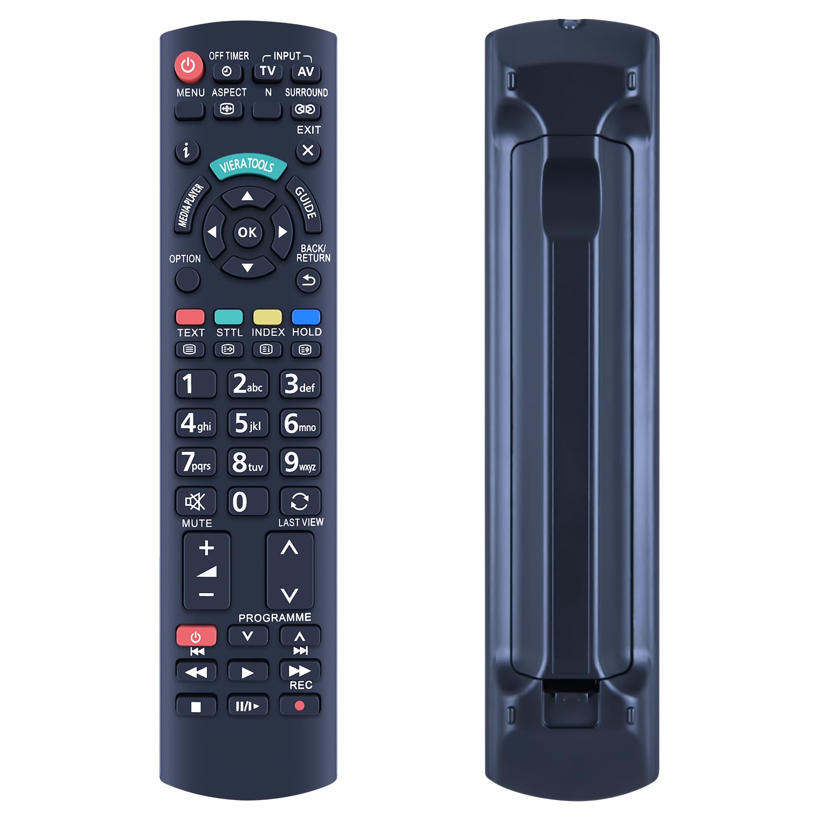 TCNOUMT New Replacement for Panasonic N2QAYB000717 Remote Control, Applicable for Panasonic LCD LED Plasma TV TX-L32E5B TX-L32X5B TX-L32EM5B TX-L39EM5B TX-P42X50E TX-P50X50B TX-P50X50E TX-L50EM5B