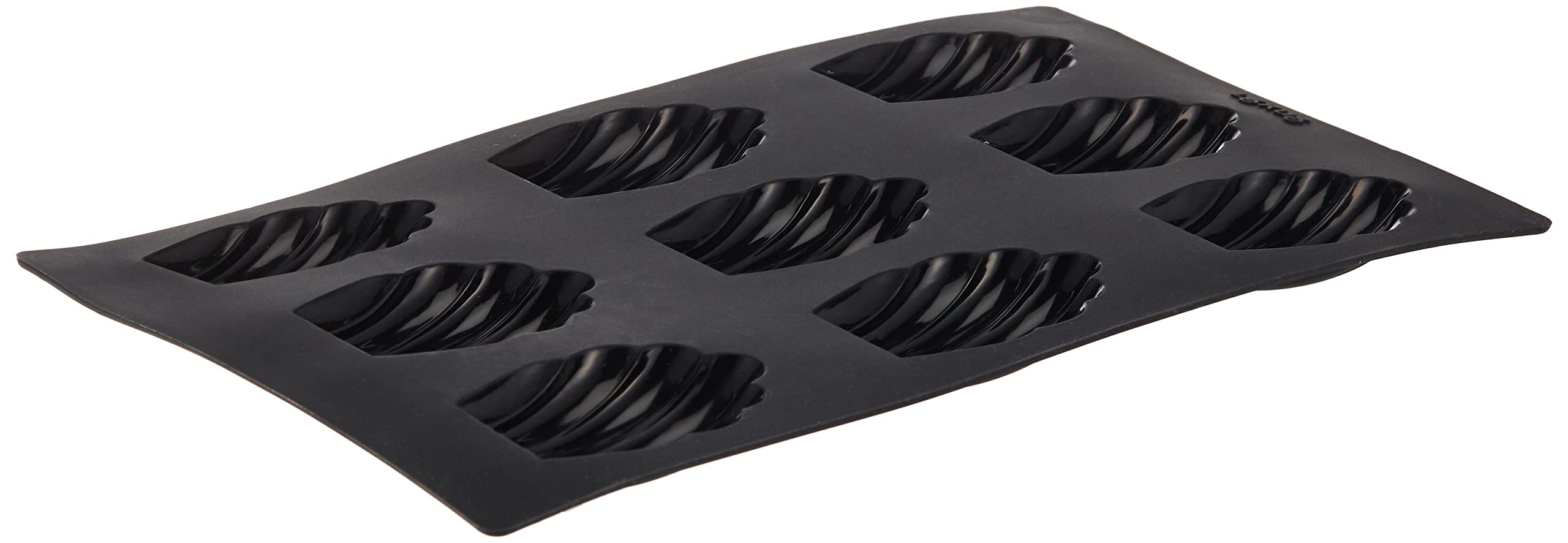 Lékué 9 Cavity Gourmet Shell Shaped Madeleine Mould, Black 1 Item