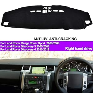 Oneuda Flannel Dashmat Dashboard Cover Dash Pad Car Mat Carpet Sun Shade for Land Rover Discovery 3 Range Rover Sport Discovery 4 Anti-Slip Dash Board Cover Auto Accessories