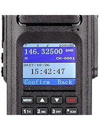 Ailunce HD1 DMR Radio correa dual Radio de 2 vías Impermeable 3000 Canales 200000 Contactos con 3200mAh Ranura de tiempo dual Transmisión de FM Pantalla LCD DTMF (1 paquete)