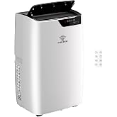 Icyber Boom 14000 BTU Portable Air Conditioner, 5-in-1 AC Unit, 700 Sq.Ft. | Cooling, Heating, Fan &amp; Dehumidifier Modes, Ultra Quiet, Sleep Mode, Remote Control for Bedroom, Living Room, Office