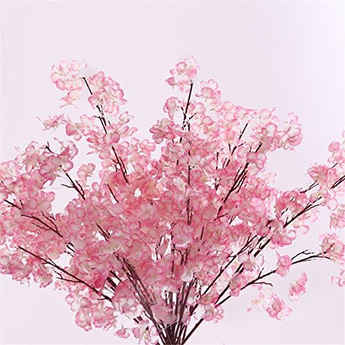 Cherry Blossom,Silk Flower,Artificial Flowers,Artificial Sakura,Wedding Home Office Party Hotel Restaurant Patio or Yard Decoration(10 Pcs)