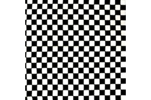 Barcelonetta | Fleece Fabric | 2 Yards | 72"X60" Inch | Polar Fleece | Soft, Anti-Pill | Throw, Blanket, Poncho, Pillow Cover, PJ Pants, Booties, Eye Mask (Checkered B&W, 2 Yards)