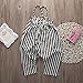 Baby Girls Camisole Black and White Vertical Striped Harem Pants Romper Onesie (1-2years)