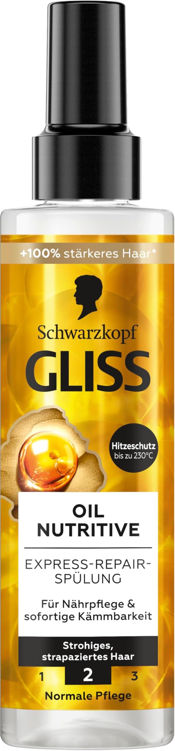 Gliss Kur Oil Nutritive Express Conditioner 200ml - Damaged Hair Repair & Heat