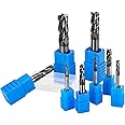 End Mill Set Metric CNC Milling Cutter Union Butterfield Tungsten 4 Fultes accupro Carbide Rotary Bits Tool Straight Shank 2-12mm 8pcs