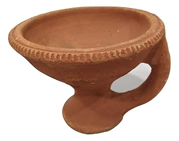 Bharat Pattal Dona Bhandar Clay Loban Burner (Red)