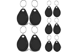 ZHAOYU 10 pcs Rewritable T5577 Key Fobs RFID 125KHz Keychains Proximity ID Card Token Tag Key Cards for Entry Access Control System