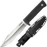 Cold Steel SRK Compact 5" SK-5 Clip Point Razor-Sharp Blade 4.5" Durable Kray-Ex Handle Tactical Fixed Blade Knife w/Secure-Ex Sheath