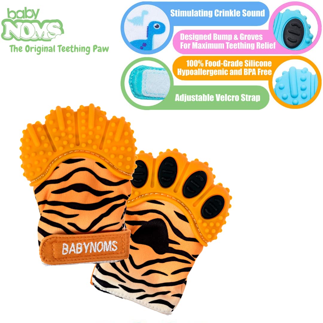 Teething Mitten | Orange Tiger Teething Paw