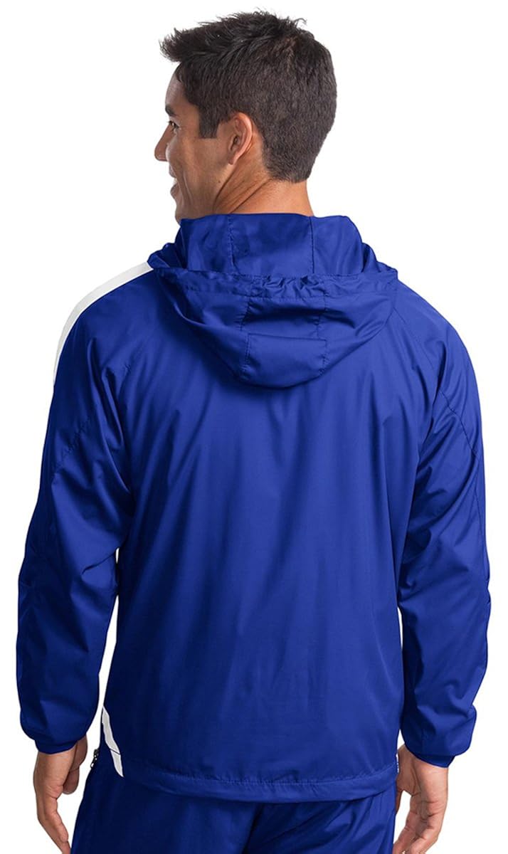 Download 6XL Sport-Tek Mens Colorblock Raglan Anorak Frst Grn/White ...