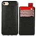 iPhone 7 Case,by Ailun,Back With Cover Case, Soft TPU Back Cover& Glued PU Leather,Multiple Card Slots Cash Compartment,Shock-Absorption,Anti-Scratch, Slim Back Cover [Black]