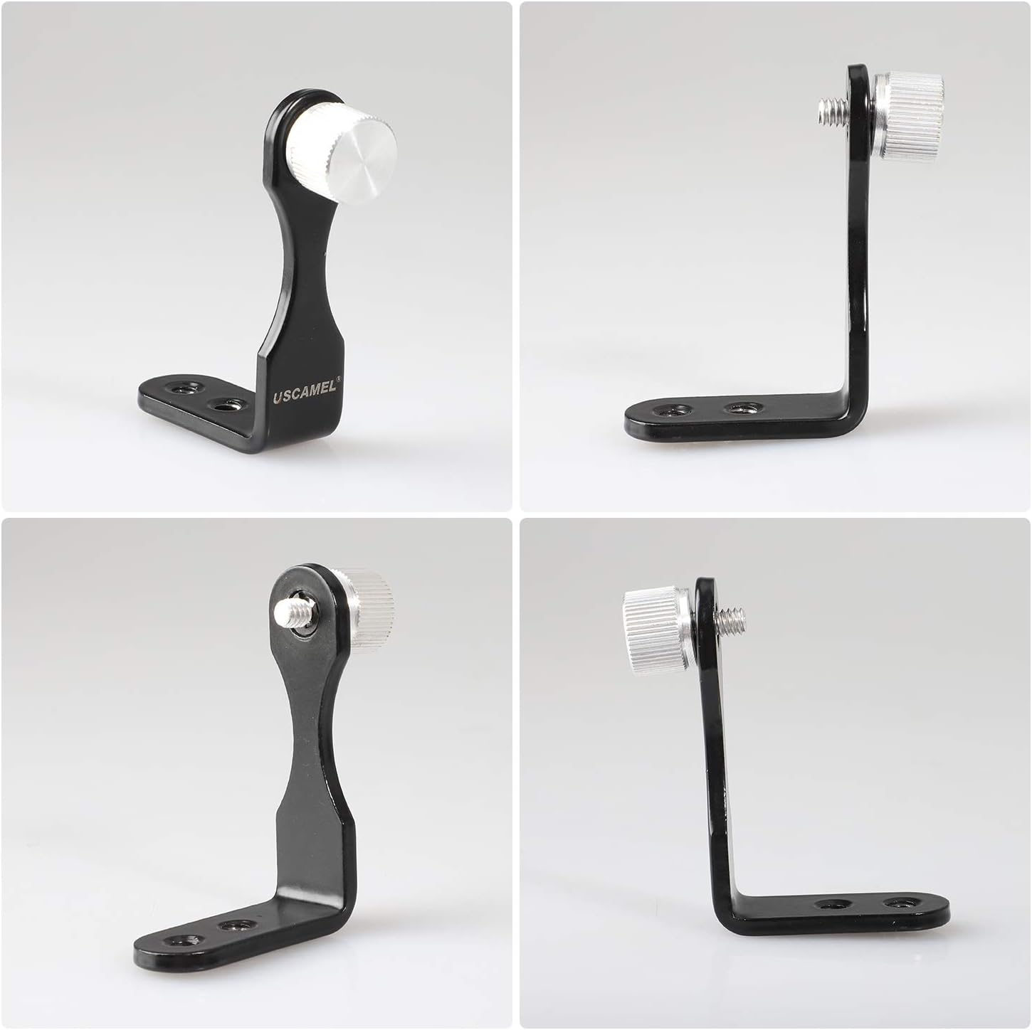 USCAMEL L Type Metal Tripod Mounting Adapter for Porro Binoculars, Black - Image 4