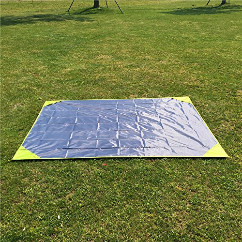 Survivalist Waterproof Camping Tarp Mutifunctional Tent Footprint Mat for Picnic Hiking with Drawstring Carrying Bag