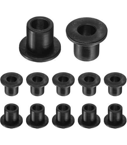 Uxcell 60pcs Nylon Flanged Sleeve Bearings - ID 3mm X OD 3.5mm X Length 4.5mm, White Plastic Bushings