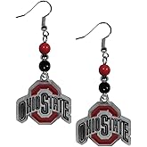 NCAA Fan Bead Dangle Earrings