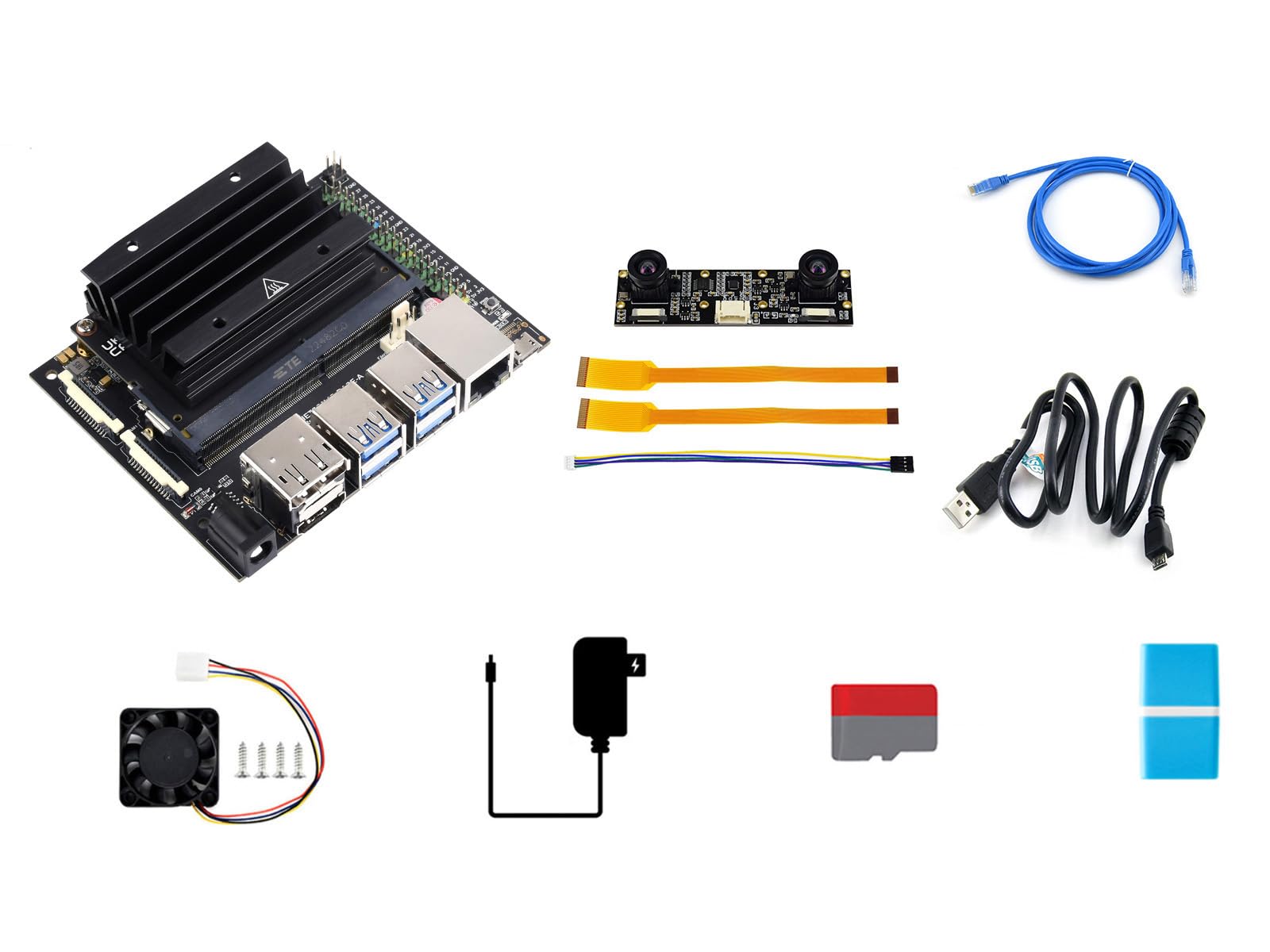 Boîtier Métal Type C Jetson Nano - Support Caméra & Ventilateur Invisible, Compatible Developer Kit & B01