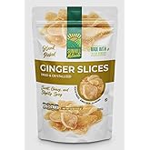 Sunhill Naturals Crystalized Ginger Slices, Dried Slices with Natural Sweetness, Premium Ginger Pieces, Sweet &amp; Spicy Pieces