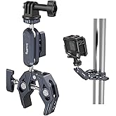 SMALLRIG Camera Mount Clamp, Ballhead Magic Arm and Adapter for Gopro, Camera Monitor Mount with 1/4"-20, 3/8"-16 Threaded Holes, Super Clamp for Gopro/DSLR/Stabilizer