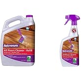 Rejuvenate High Performance All-Floors and Hardwood No Bucket Needed Floor Cleaner Powerful PH Balanced Shine with Shine Booster Technology Low VOC Best in Class Products (128oz + 32oz x 2 Pack)
