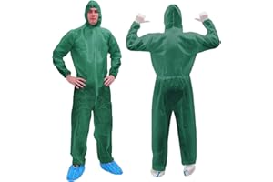 RAYGARD Colorful Disposable Coverall, PP Hazmat Suits with Hood and Elastic Cuffs for Spray Painting Industrial