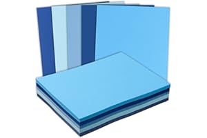 MixTeach 240 Sheets Assorted Blue Cardstock Paper 8.5 x 11" Medium Thick Card Stock 180gsm/65lb Printable Kraft Paper for Scrapbooking, Card Making, Invitations, DIY Art Craft Supplies