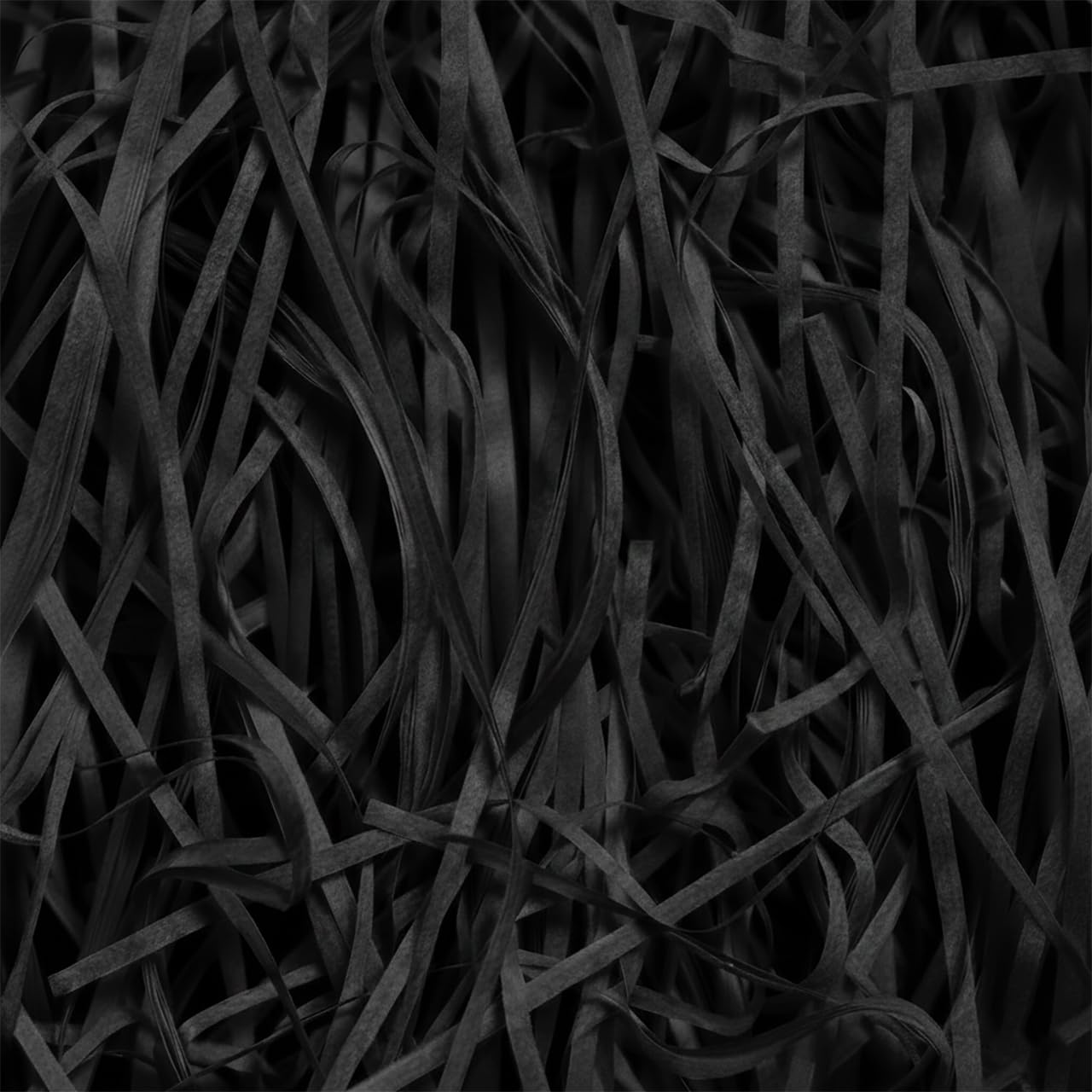 Emartbuy Black Shredded Paper 500 grams – Soft Tissue Gift Filling for Hampers, Packaging & Crafting | Lightweight Crinkle Paper for Gift Boxes, Baskets, Parcels & Decorations