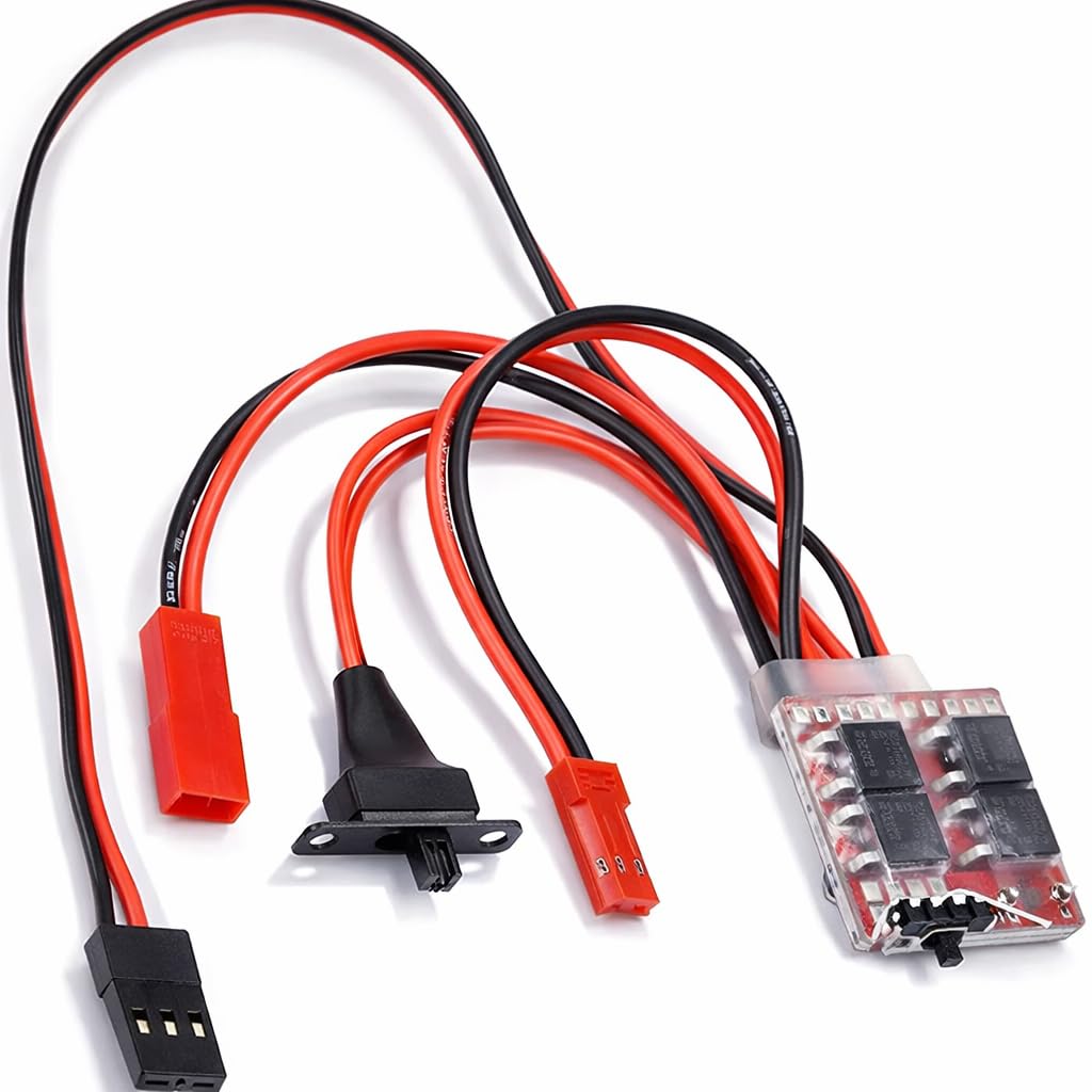 RC Car ESC, 20A Brushed PCB Electronic Speed Controller with Brake for RC Car/Boat Remote Control Replacement Part Accessory