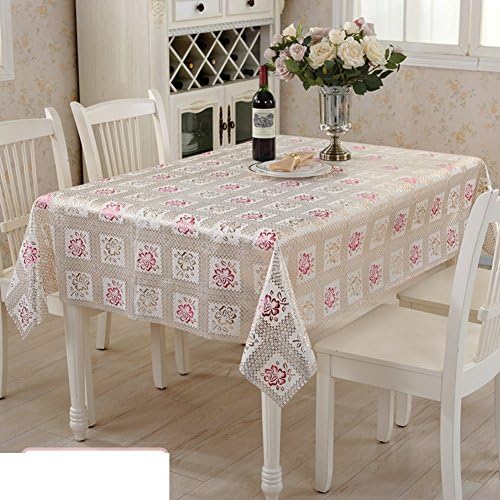 European Table-Cloth/Waterproof Soft Glass Thick PVC Table Cloth/ Anti Hot Plastics Oblong Table Cloth-B 170x137cm(67x54inch)