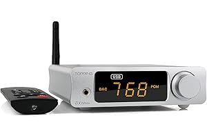 Topping DX3 Pro Plus ES9038Q2M DA Converter, USB/Optical/Coaxial/... to RCA DAC, DSD512 PCM32Bit/768kHz Hi-Res Audio DAC, 3.5