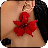 Flower Earrings for Women Dangle Statement Trendy Floral Stud Earrings Jewelry Spring Summer Dresses Accessories