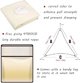 HEYOMART Sun Shade Sail 3x3x3m Triangle Cream UV 98% Water Resistant view 7