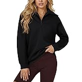 Rooscier Women's Sweatshirt Quarter Zip Fleece Long Sleeve Pullover Fall Hoodies Top