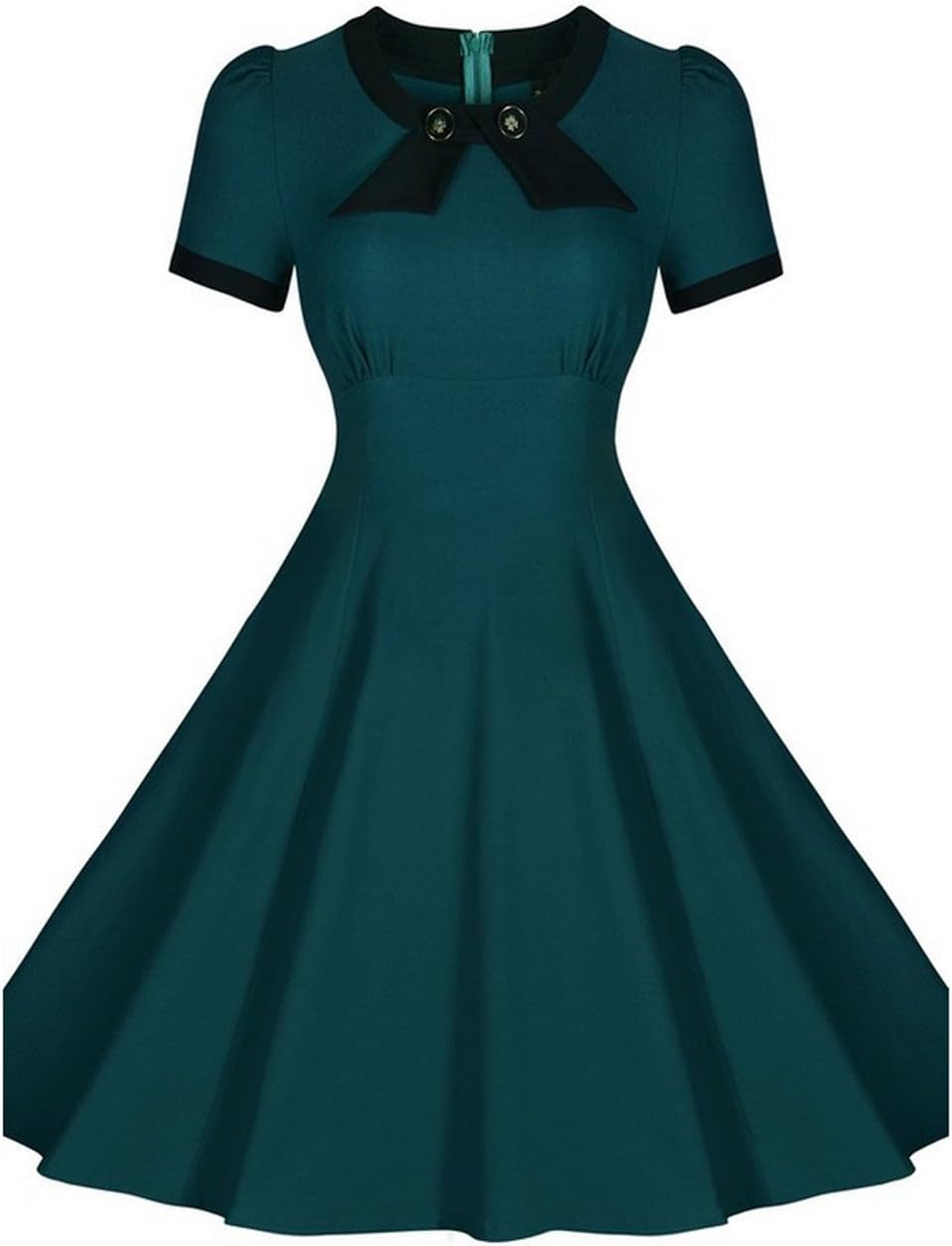 Destinas Womens Short Sleeve Vintage 1950's Spring Garden Party Cocktail Dress