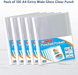 1ABOVE 30 Micron A4 Glass Clear Plastic Wallets 500 Pack view 7