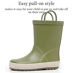 LANCDON Toddler Rain Boots for Boys and Girls