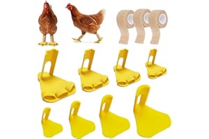 Qtaikong 8 PCS Chicken Leg Splint & Adjustable Poultry Leg Brace with Toe Separator, Veterinary-Grade Splint Clamp, Treats Br
