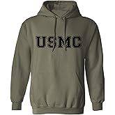 zerogravitee USMC Athletic Marines Hooded Sweatshirt in Military Green