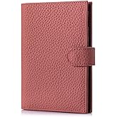 LnxLtw Slim RFID Passport Wallet for Women – Leather Travel Wallet Womens with Passport Slot & Card Slots, Zippered Coin Pocket & Cash Holder Travel Organizer Burnt Sienna (Brick Red)