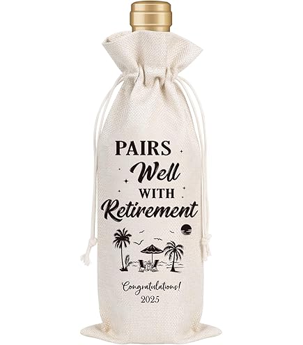 Dskly Cadeau De Départ à La Retraite, Sac à Vin Et Carte, Cadeaux D