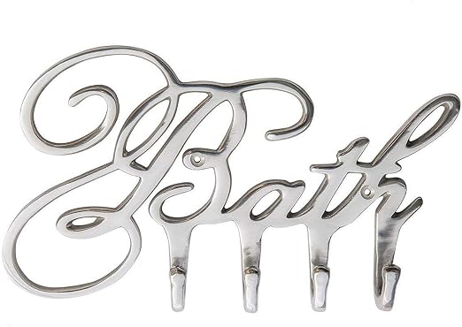 Amazon Com Decorative Bath Towel Hooks Bathroom Hanger By Comfify Aluminum Wall Hooks Rack For Towels Robes Bathroom Accessories Luxury 4 Bath Towel Hooks Polished Finish Includes Screws 8 25