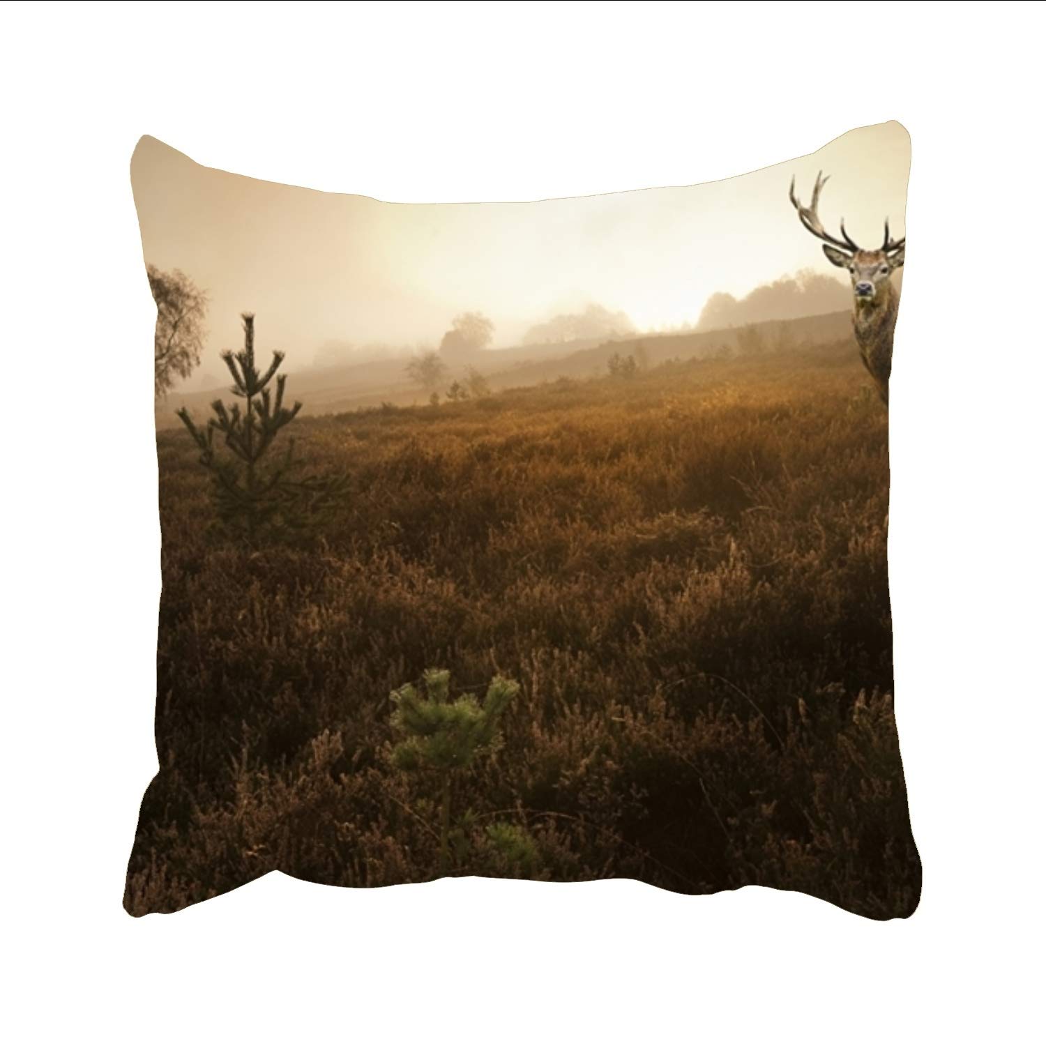 Amazon Com Funnylife Deer On Sunset Pillowcases Durable Square